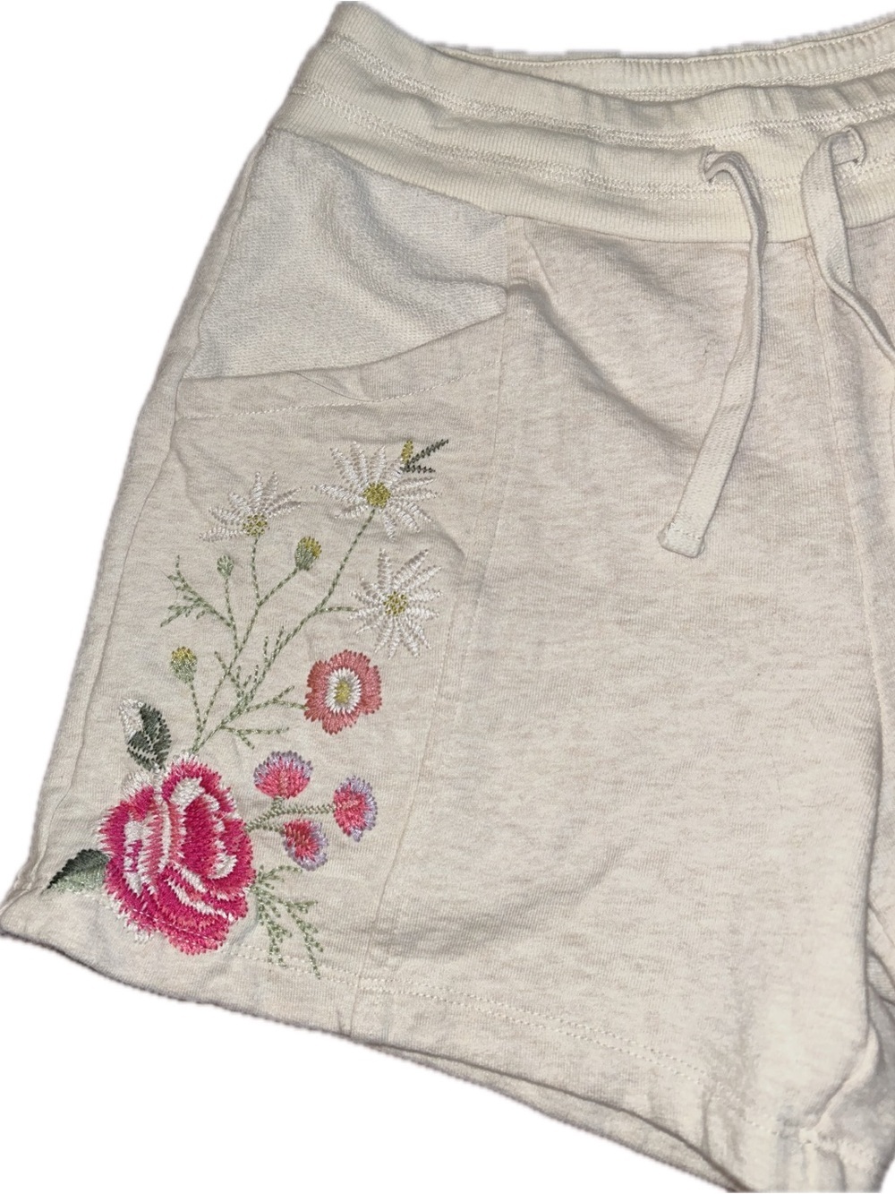 JW LosAngeles Johnny Was Catalina French Terry Cotton Embroidered Boho Shorts XS - Picture 9 of 15